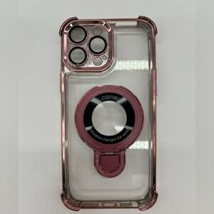 Pink iPhone 13 Pro Max Case with Ring Holder